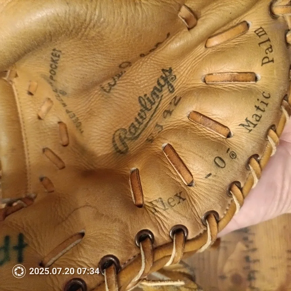 RAWLINGS FJ42 RH Thrower Mitt Glove Wes Parker Flex O Matic Palm Vintage A2